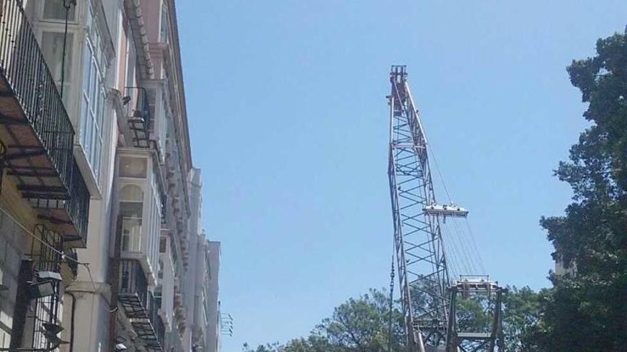 La máquina pantalladora ya está en la zona de obras de la Alameda Principal.