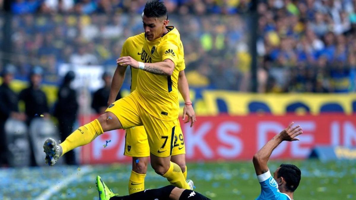 Pavón, en un partido ante Belgrano