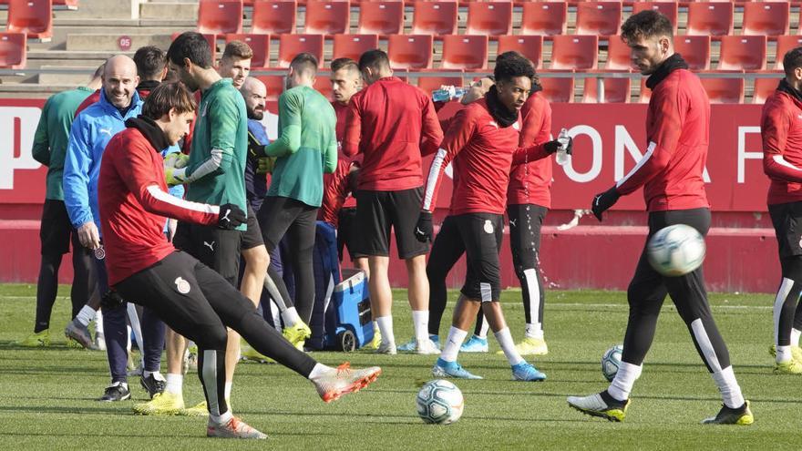 Un entrenament del Girona d&#039;aquesta temporada.