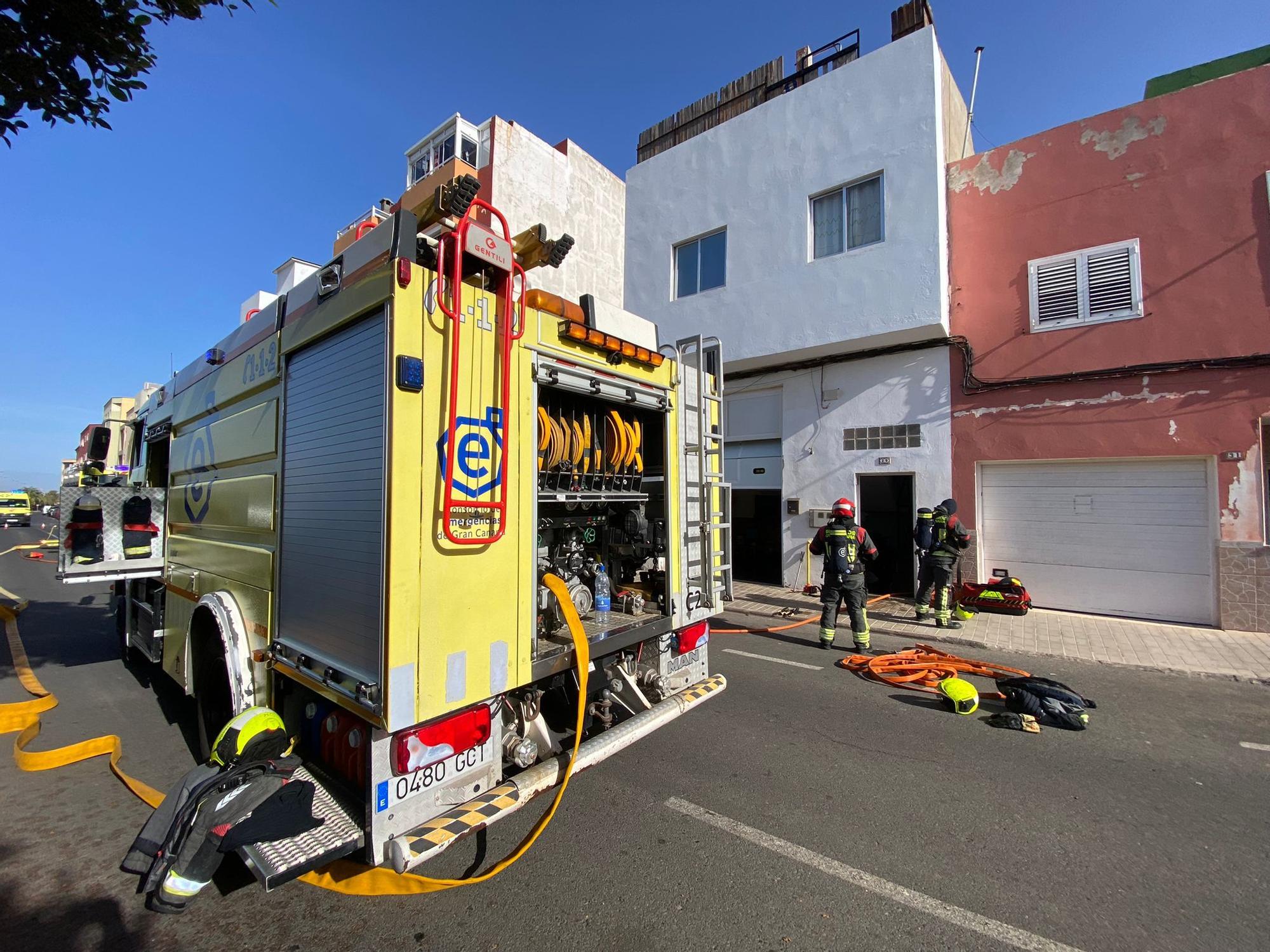 Incendio en una vivienda de Vecindario