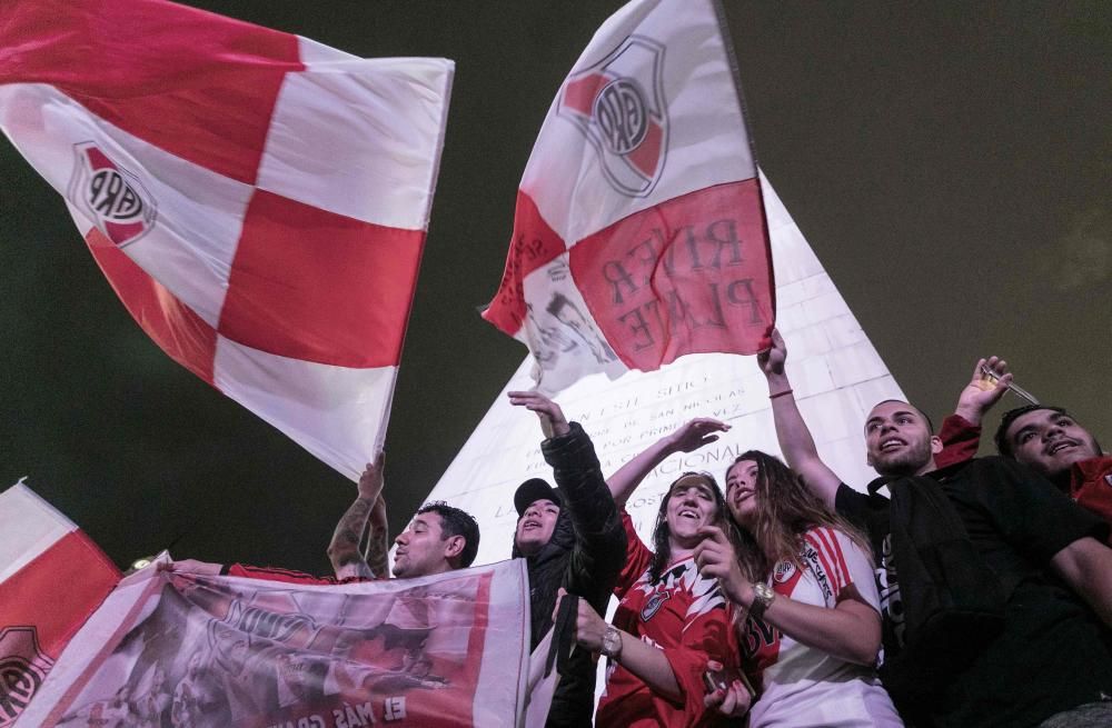 La afición de River celebra su victoria