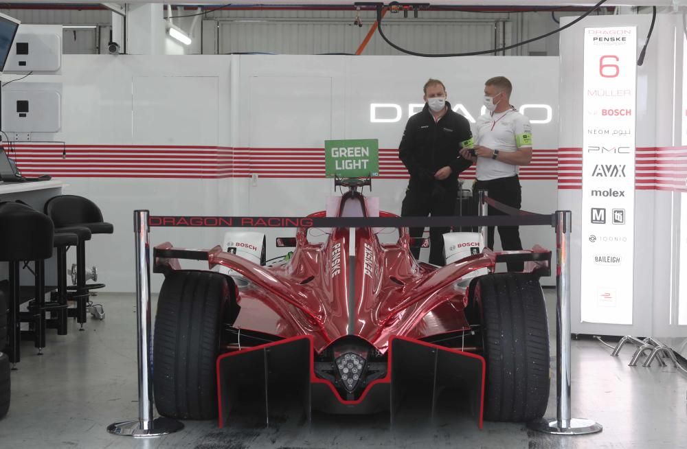 Boxes de la Formula E en Cheste