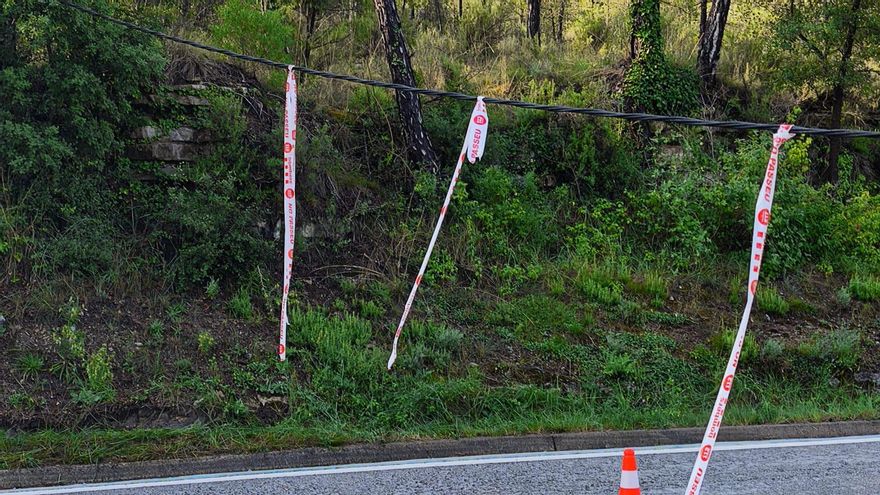 El cable travessa la carretera B-124