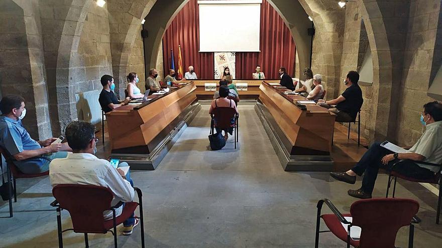 Imatge del primer ple del Consell Comarcal celebrat presencialment