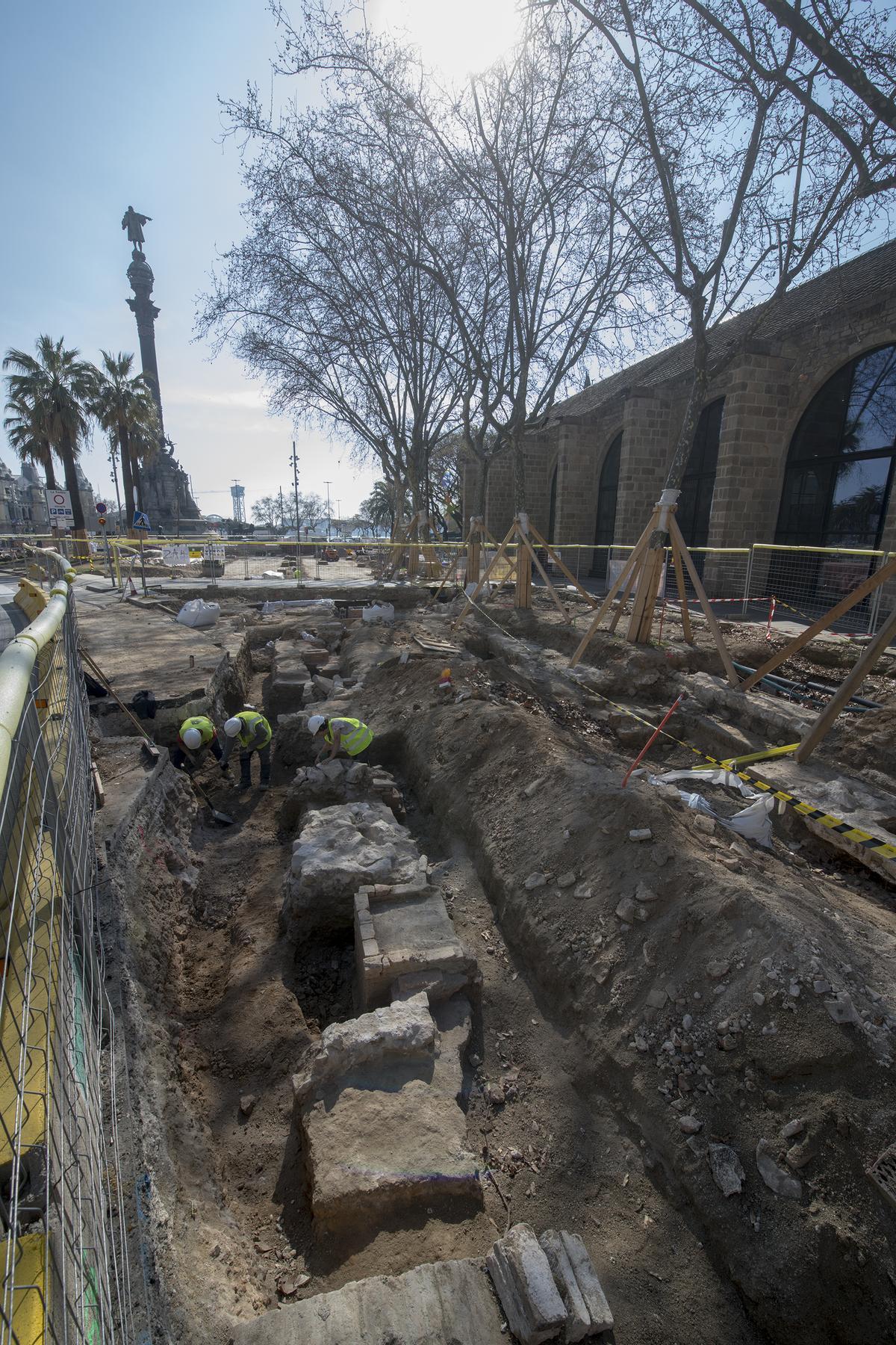 Los restos de un cuartel de 1792 bajo la Rambla