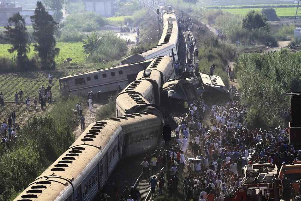 Accidente de tren en Egipto.