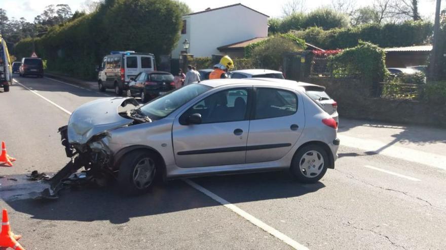 Herido un motorista tras un choque en el lugar de San Cidre