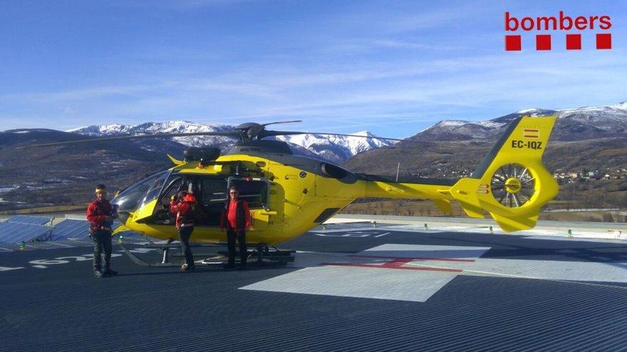 L&#039;helicòpter que ha dut el terme el rescat