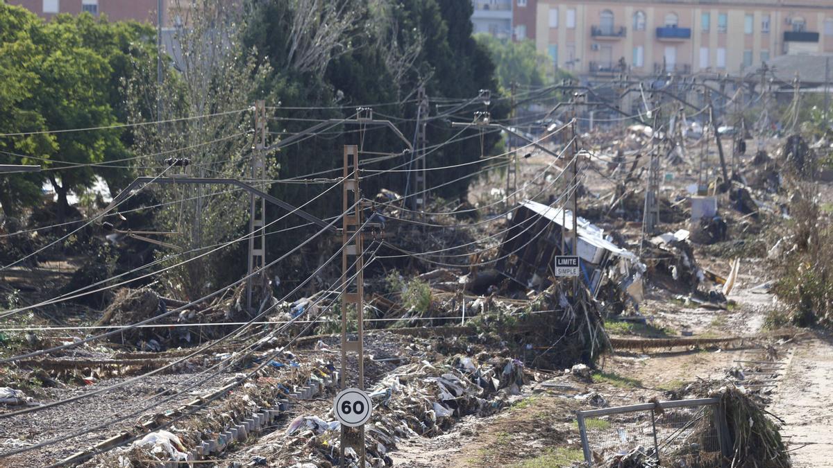 Daños en la estación de València Sud de Metrovalencia