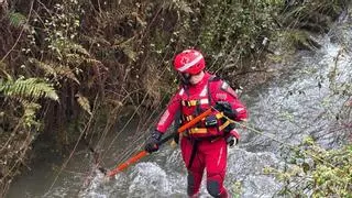 La búsqueda de la mujer que cayó al río en San Martín se amplía hasta Trubia