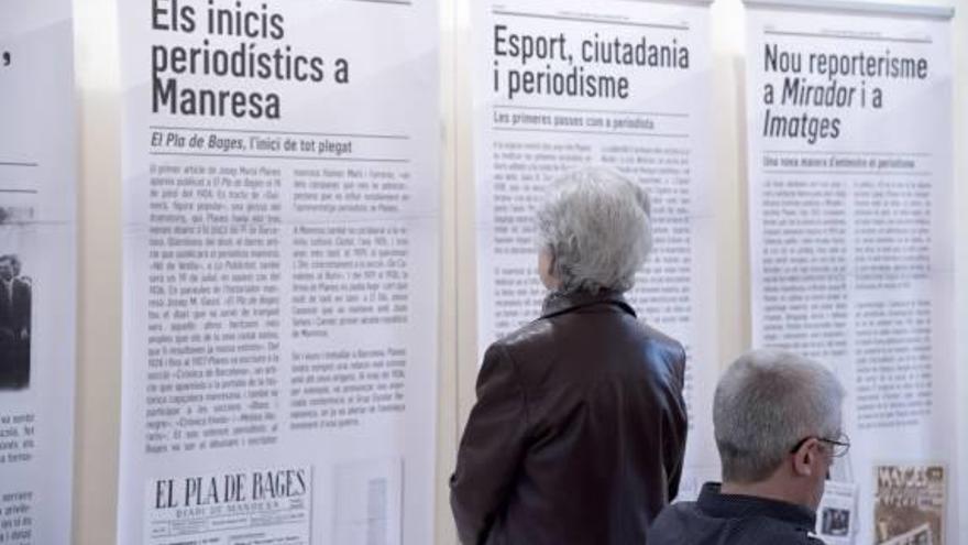 L&#039;exposició dedicada a Josep Maria Planes fa estada al vestíbul de la FUB de Manresa