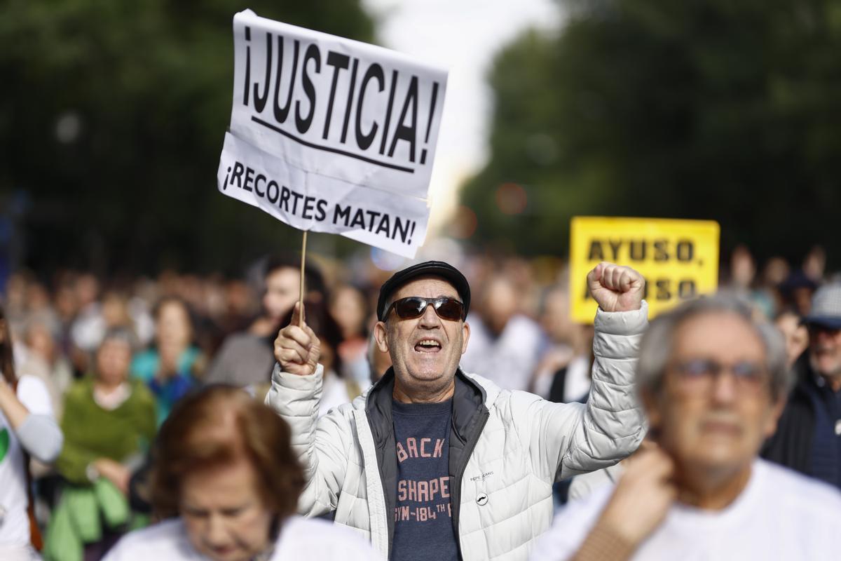 Manifestación em Madrid en defensa de la sanidad pública