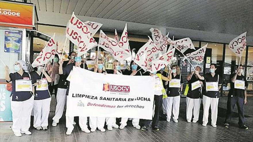 Los servicios de la limpieza de los hospitales piden mejoras al Consell