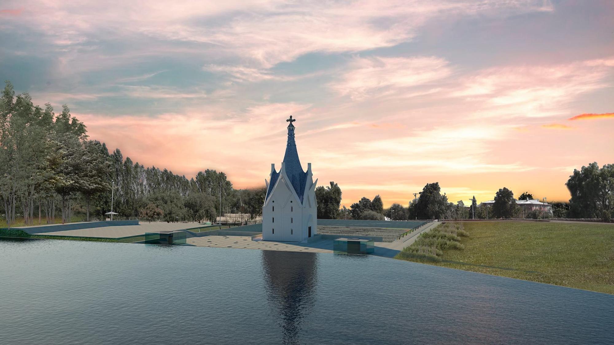 Así quedaría la primera obra de Gaudí fuera de España, una vez terminada