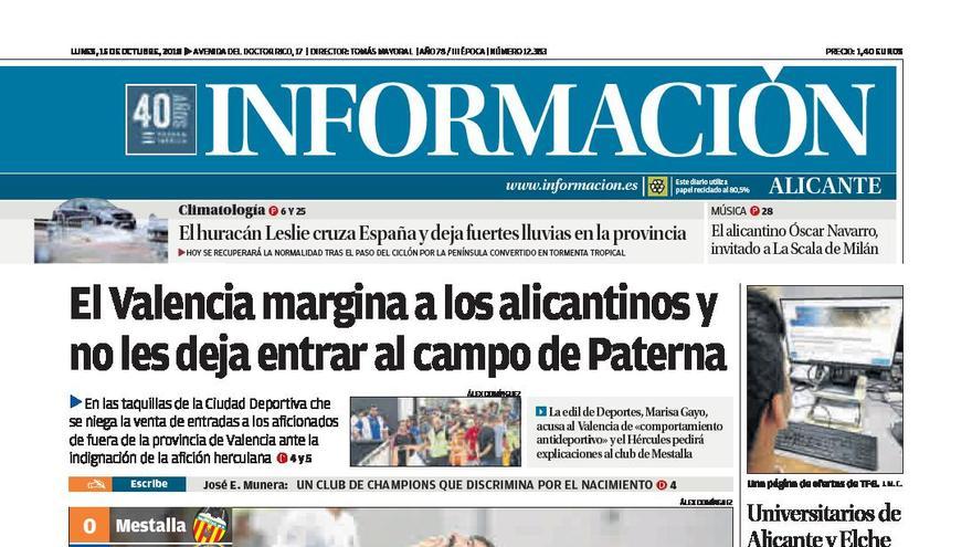 INFORMACIÓN reflejó en sus páginas los hechos, las reacciones y las opiniones de todos los sectores, incluyendo la vertiente política.