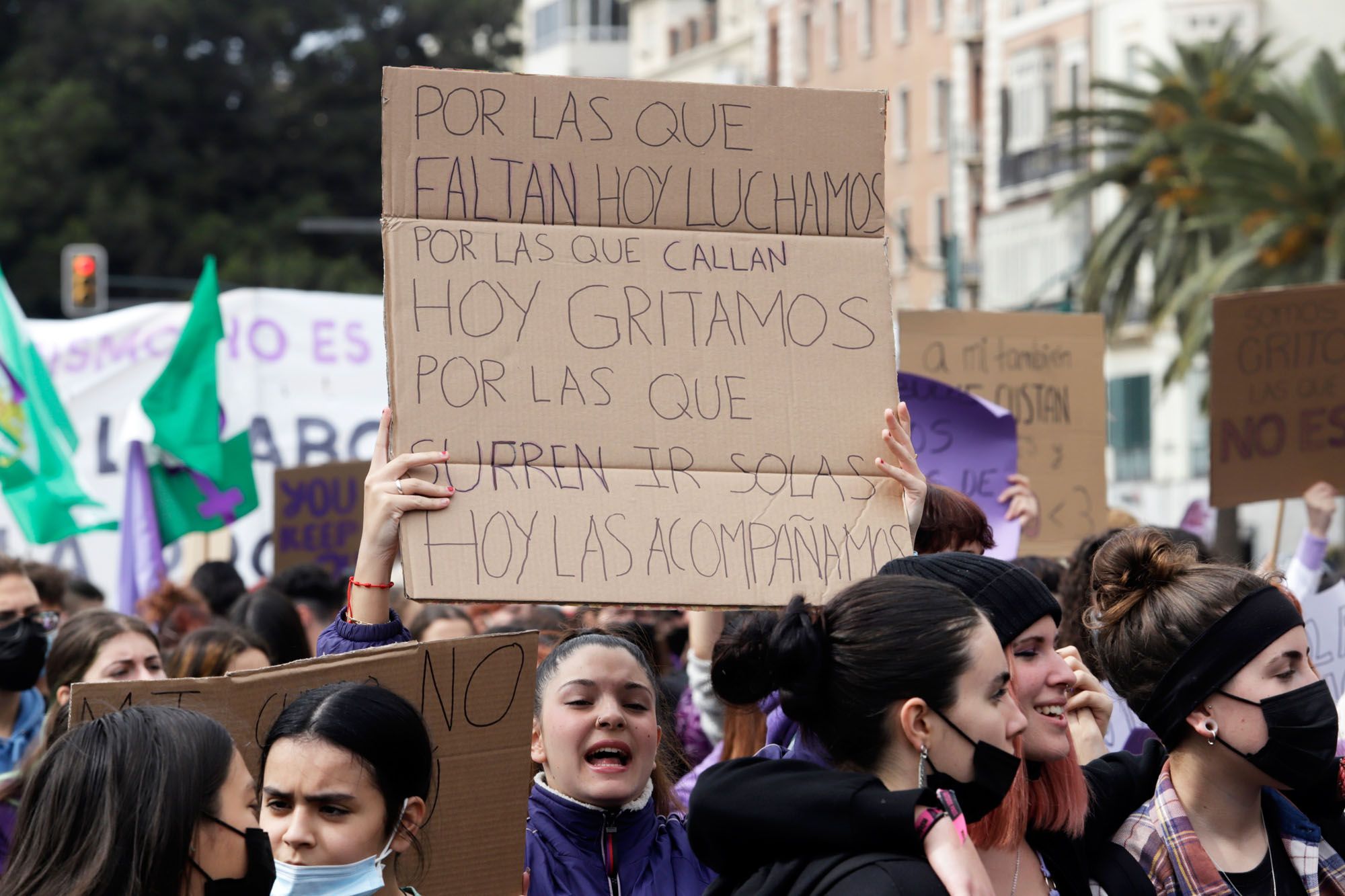 8M en Málaga | Las imágenes de la manifestación estudiantil por el Día de la Mujer