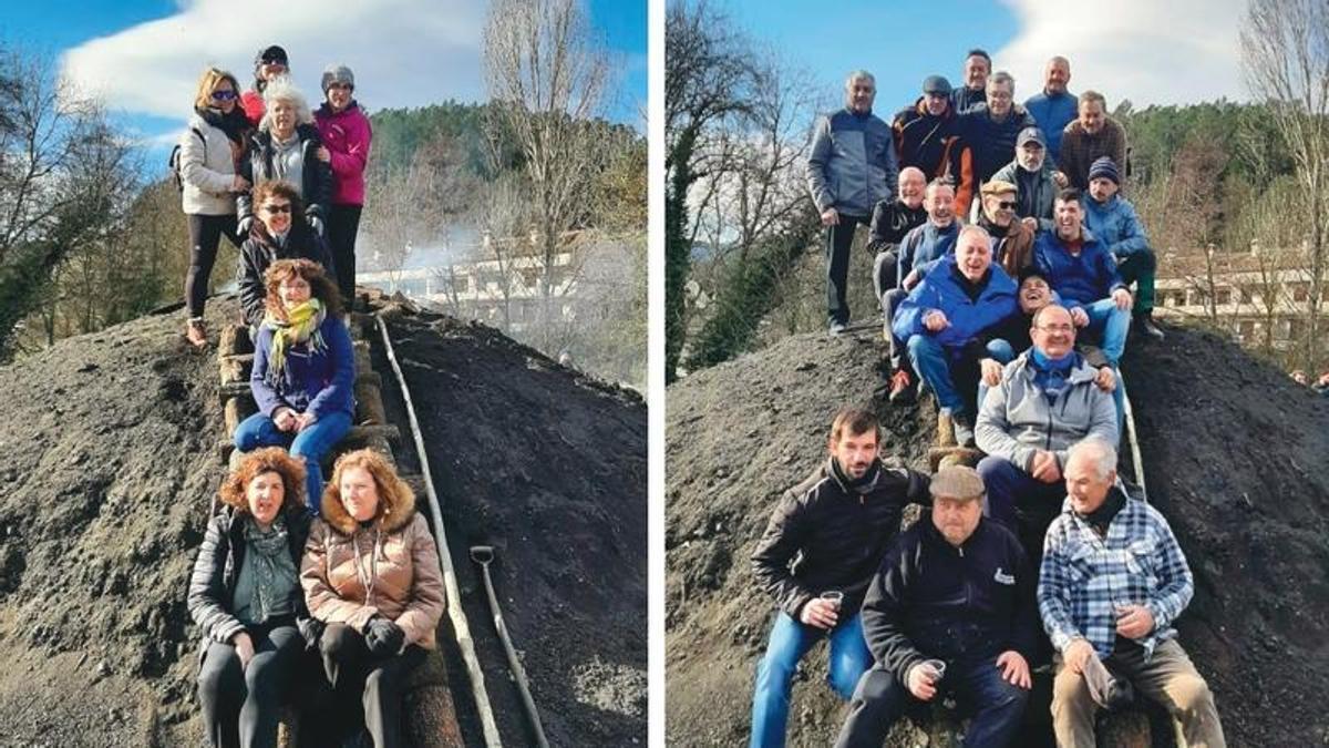 Els voluntaris que han preparat la carbonera de Sant Llorenç.