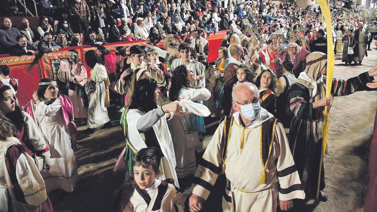 El Pueblo Hebreo escenificando la Entrada   Triunfal de Jesús en Jerusalén. SOLETE SLOW PHOTO