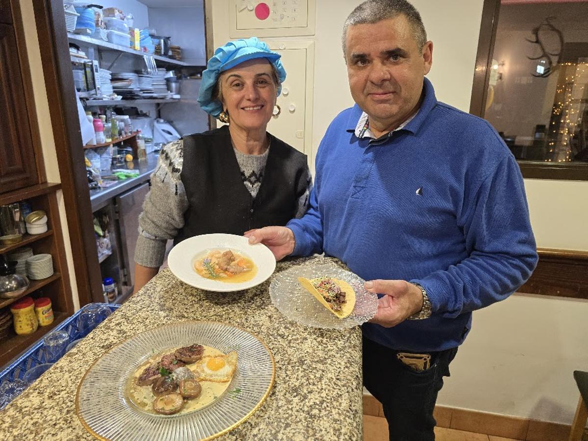 Isabel Castro y Pablo Agrelo, en la anterior edición de las jornadas de caza.