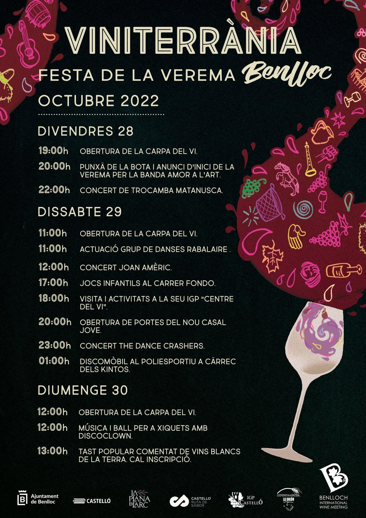 Programación de la Festa de la Verema.