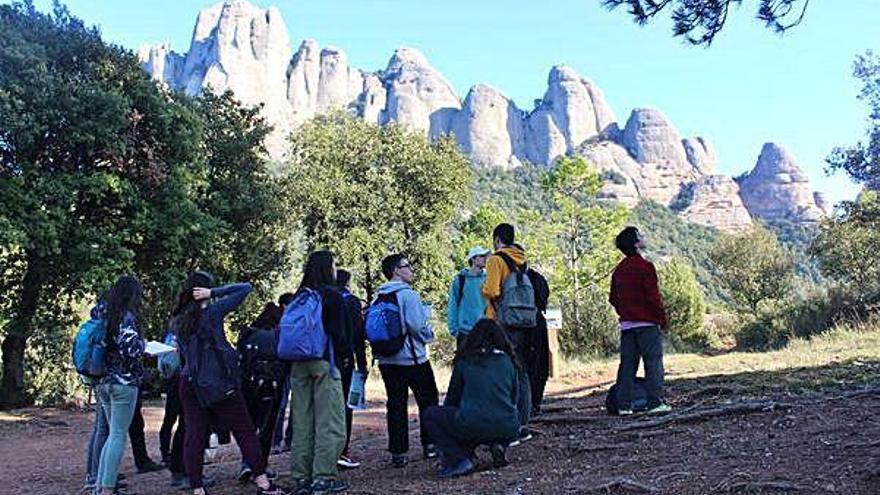 Els alumnes del Campus Natura durant la sessió celebrada dissabte