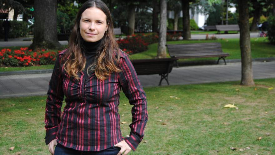 Beatriz Martínez Sordo, en el parque de la Pola.