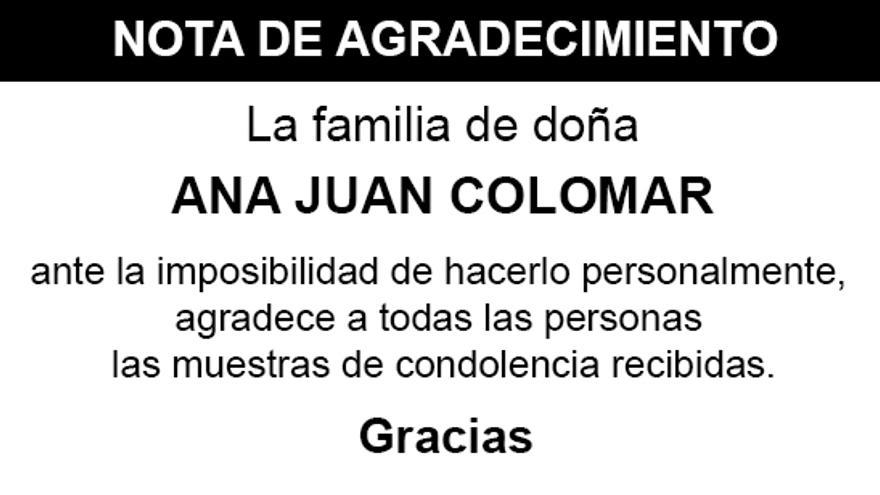 Nota Ana Juan Colomar