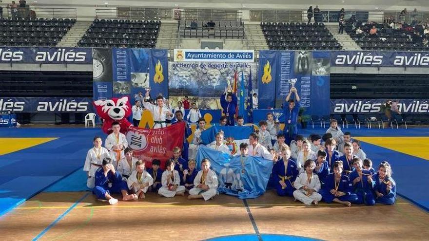 El torneo más grande de judo de Asturias: Avilés luce su futuro con la plata de los alevines