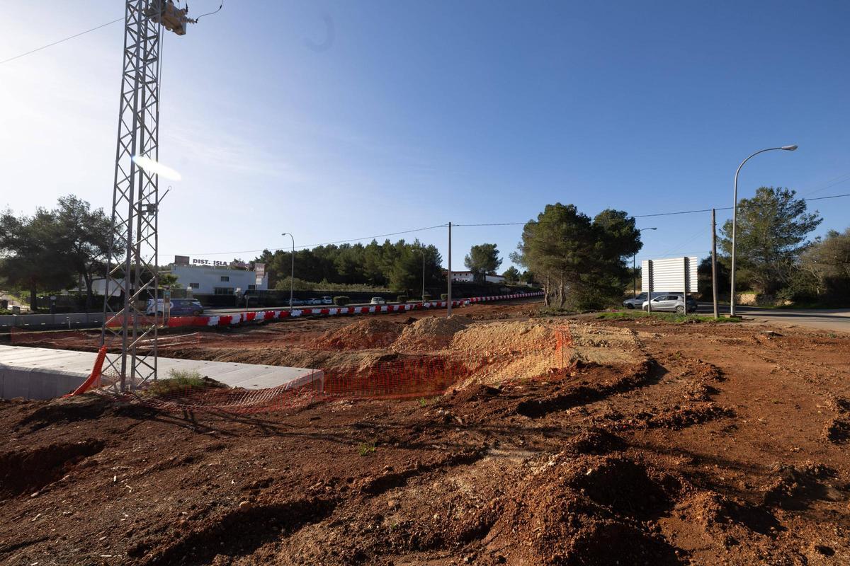 Las obras en el cruce de los Cazadores.