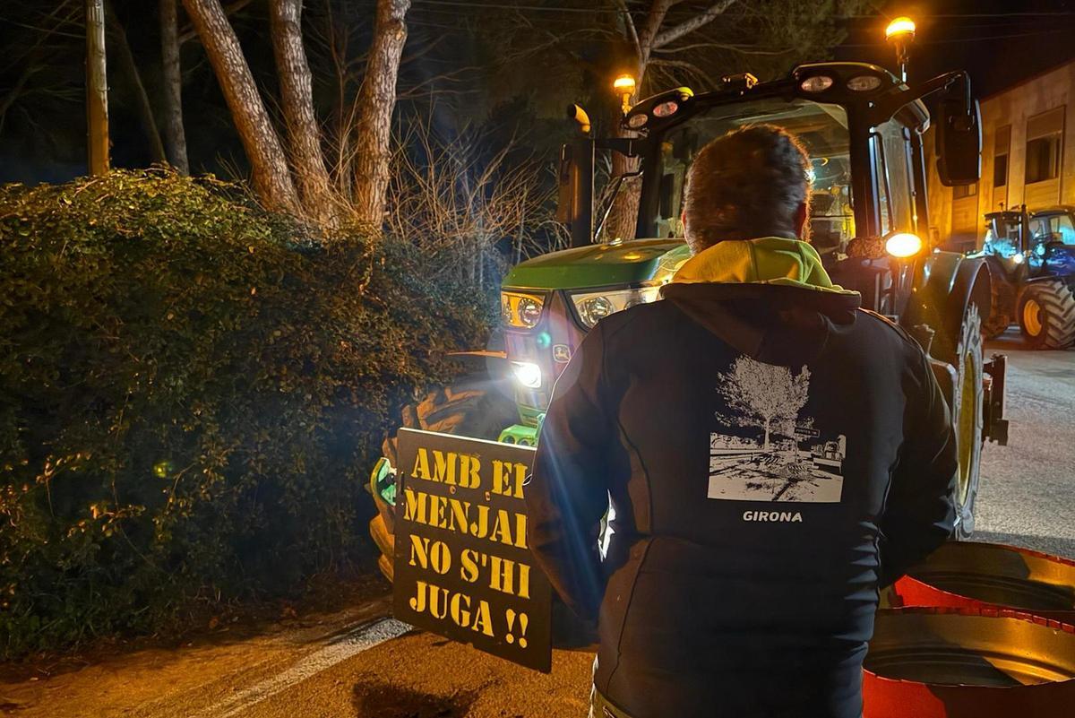 Les fotos de la marxa dels pagesos gironins cap a Barcelona