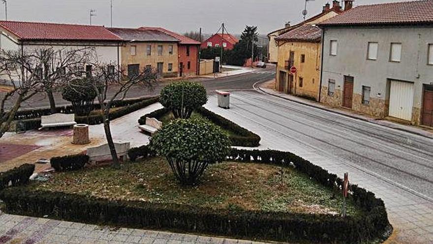 Presencia de la nieve en Santibáñez de Vidriales.