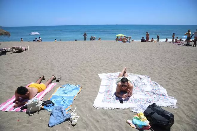 Ambiente veraniego en las playas de Málaga