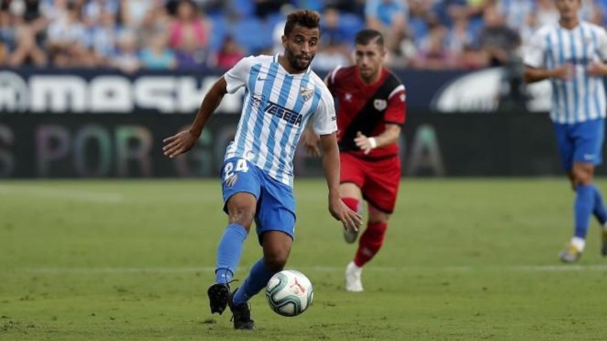 Benkhemassa, durante un partido del Málaga.