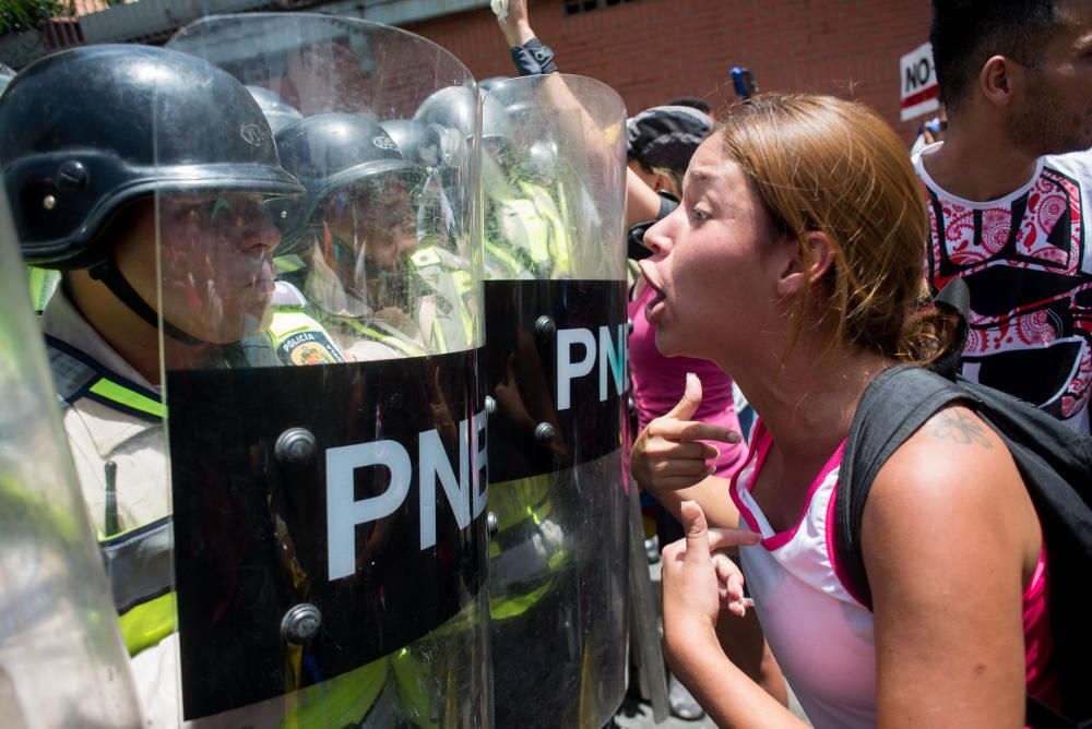 Incidentes en la marcha opositora en Venezuela