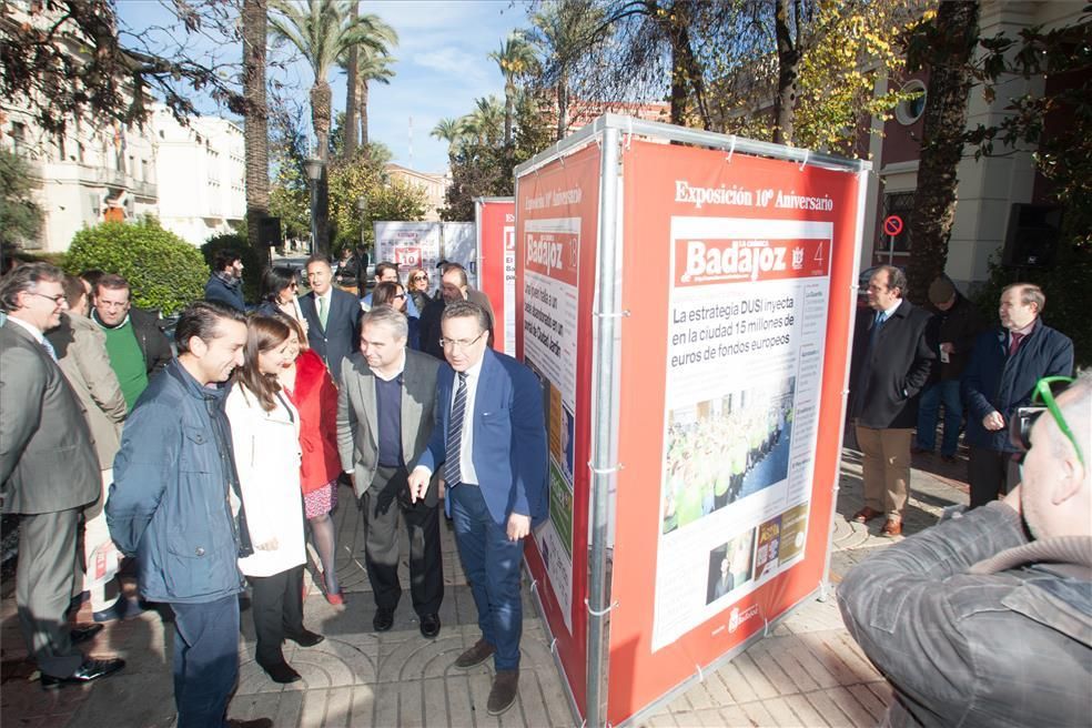 Exposición de portada del X aniversario de La Crónica de Badajoz