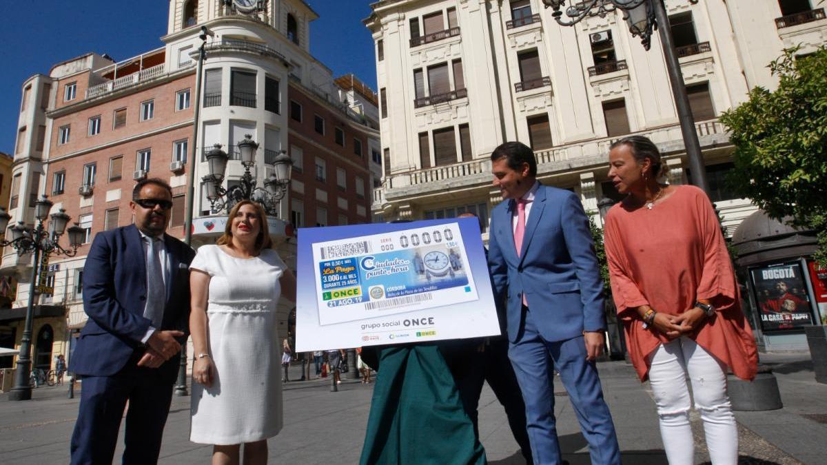 El reloj de las Tendillas ilustra el cupón de la ONCE del 21 de agosto