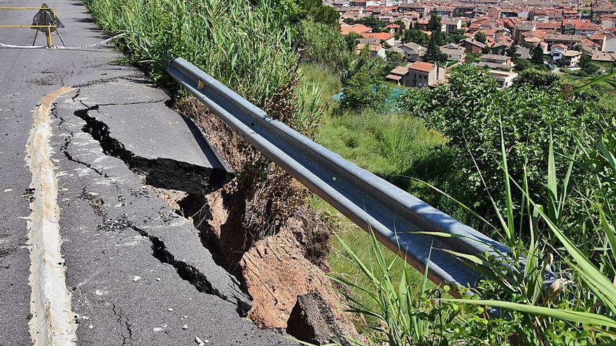 Estat actual del tram esllavissat, aquest dimecres