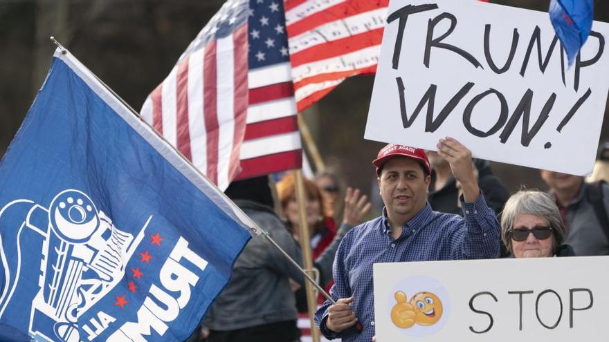 Una manifestación a favor de Donald Trump en el estado de Virginia.