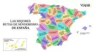 El mapa con las mejores rutas de senderismo de España en 2026