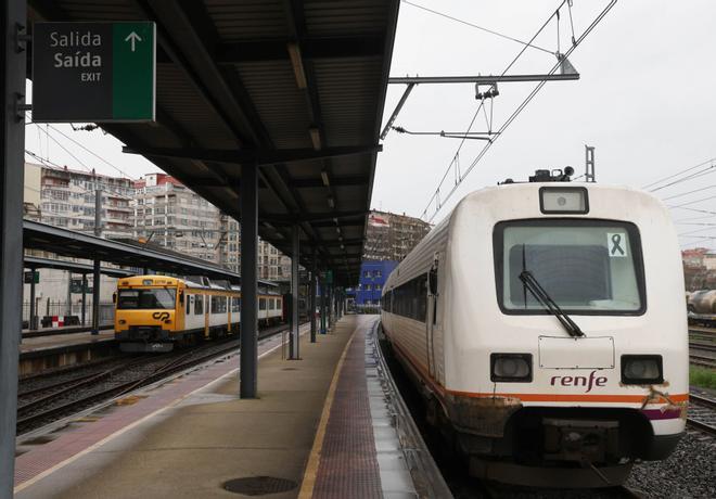 Tercera jornada con la flota de trenes «amarrada» en Vigo por el temporal