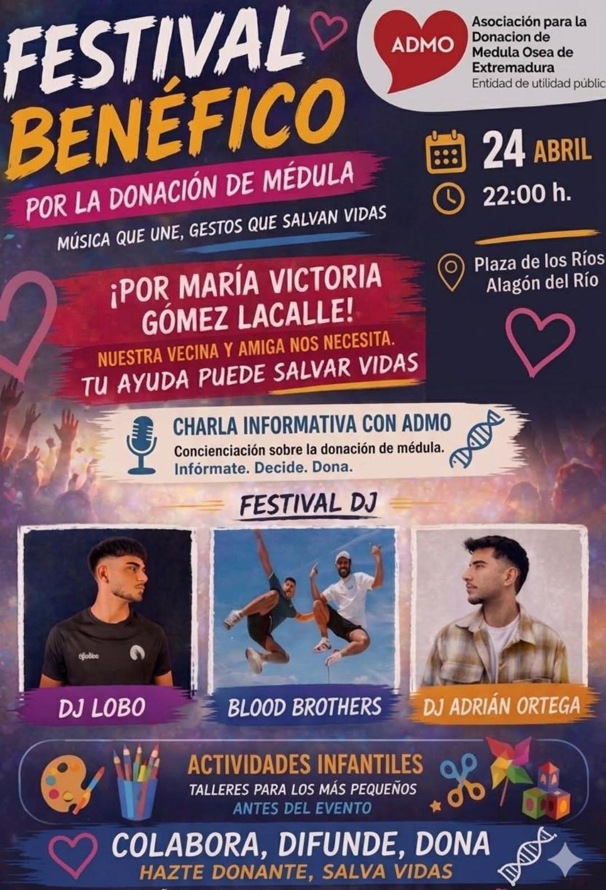 Cartel del festival benéfico.