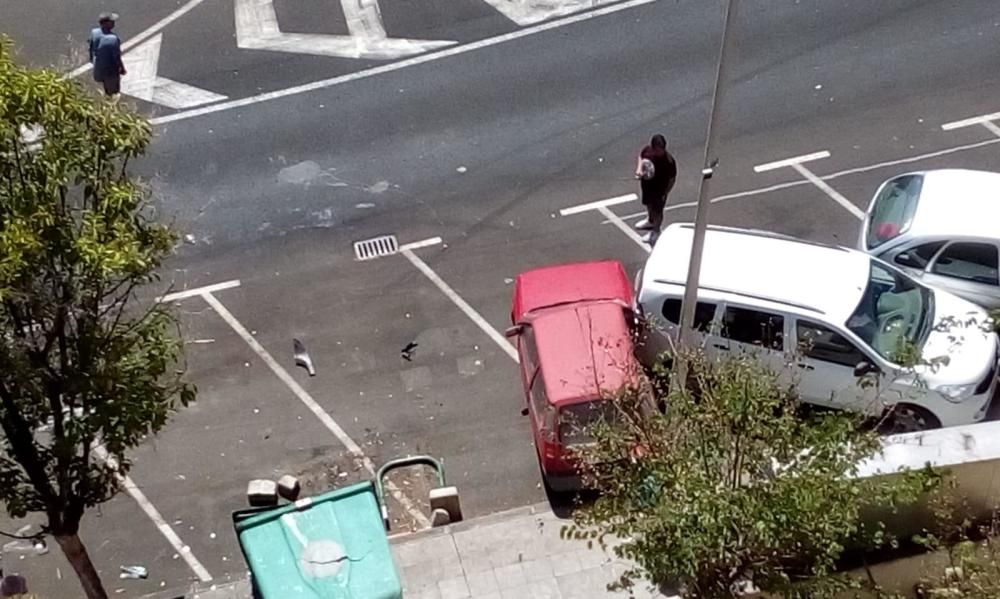 Seis coches embestidos por otro en Cuesta Piedra