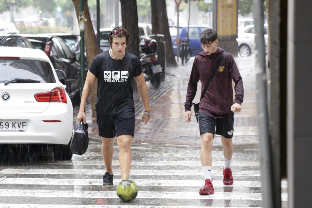 Imágenes de la lluvia en Murcia