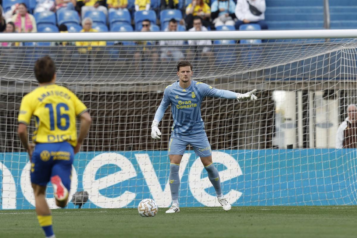 Dinko Horkas, portero de la UD Las Palmas, rival del Málaga CF este sábado.