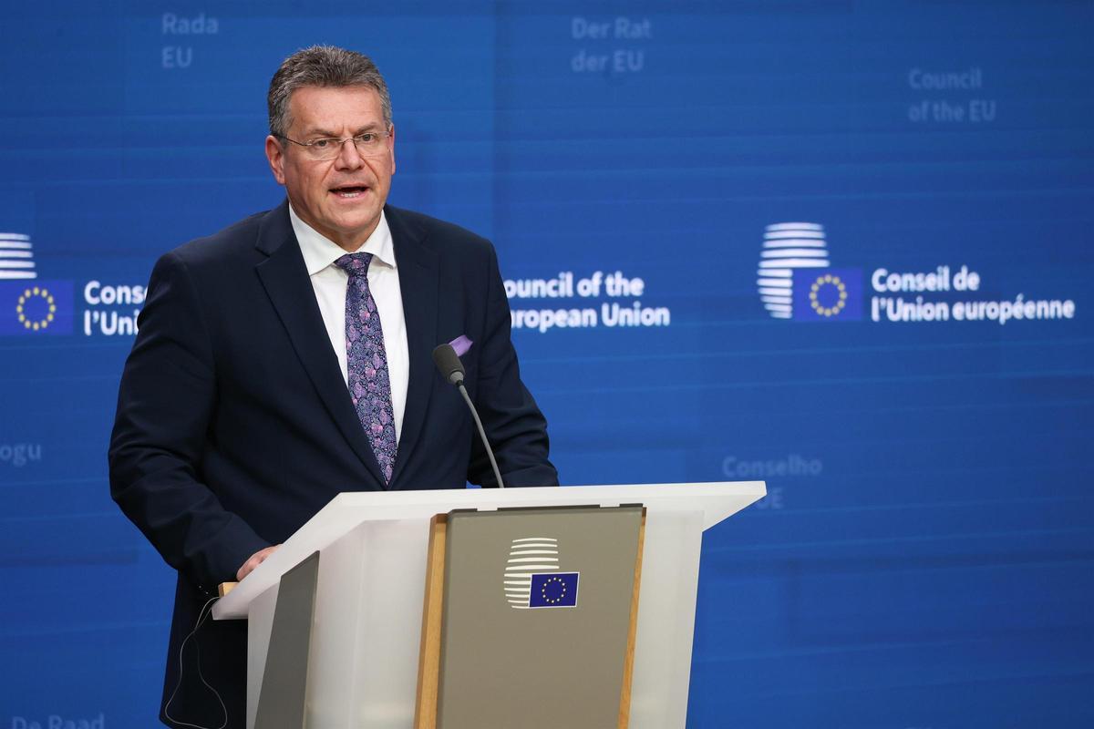 El vicepresidente de la Comisión Europea, Maros Sefcovic.