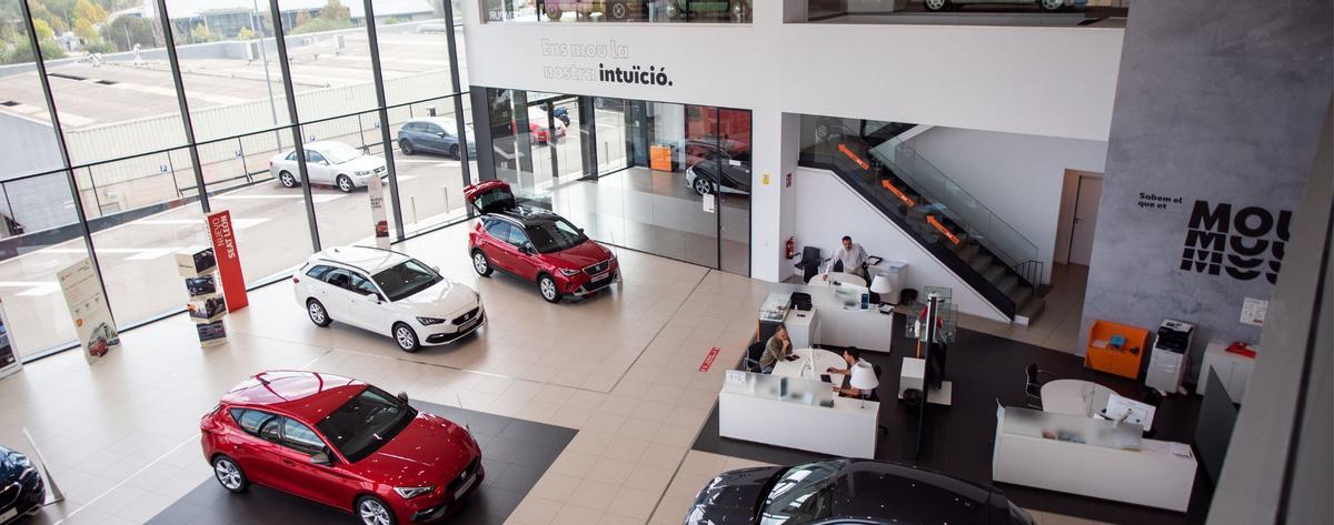 Concesionario de coches de Movento, de la empresa madre Moventia.