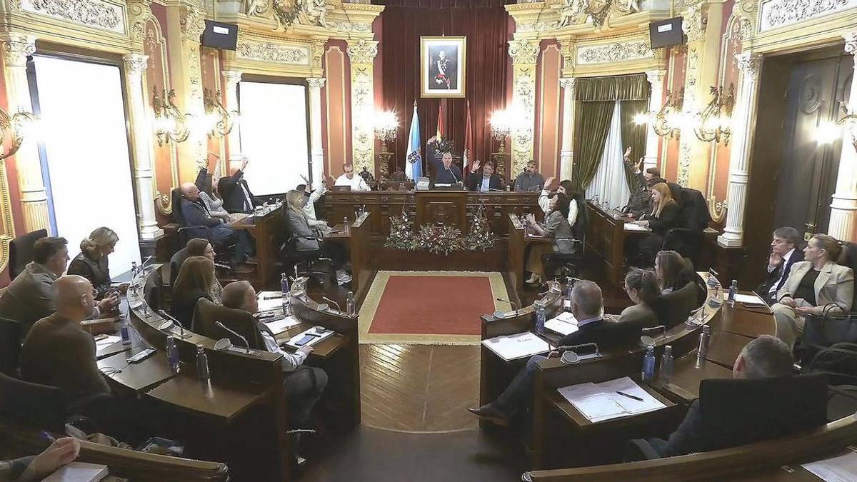 Un reciente pleno municipal en el Concello de Ourense.