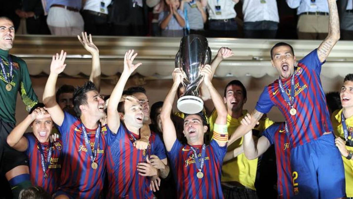 El Barça ganó la final de la Supercopa de Europa 2011 contra el Oporto
