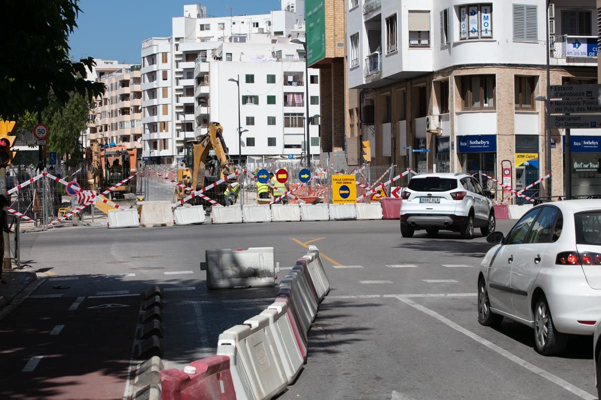 Obras en el centro de Ibiza