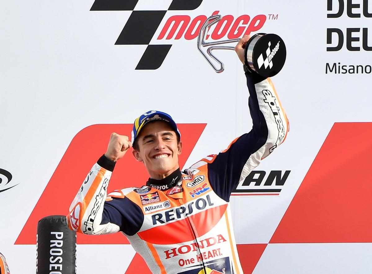 Márquez gana el GP de Emilia Romaña y Quartararo conquista el título.